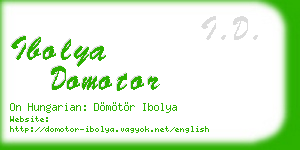 ibolya domotor business card